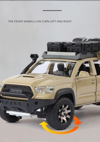 1/32 Alloy Toy Car, Off-Road Pull Back Car Model with Realistic Decorative Accessories & Open Doors, Realistic Collectible Toy Gift for Adults, Boys and Girls (Black) in Saudi Arabia