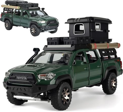 1/32 Alloy Toy Car, Off-Road Pull Back Car Model with Realistic Decorative Accessories & Open Doors, Realistic Collectible Toy Gift for Adults, Boys and Girls (Black) in Saudi Arabia