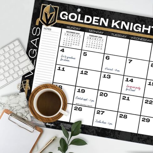 TURNER SPORTS Vegas Golden Knights 2026 17x11 Desk Calendar (26998901056) in Saudi Arabia