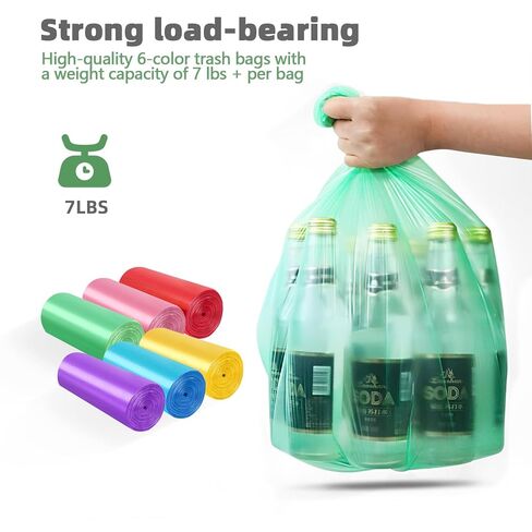 Small Trash Can 3 Pack 1.8 Gallons, Bathroom Trash Can & Garbage Can with 6 Trash Bags, Bedroom Trash Bin & Waste Basket for Office, Bedroom, Living Room, Kitchen, Compact Space in Saudi Arabia