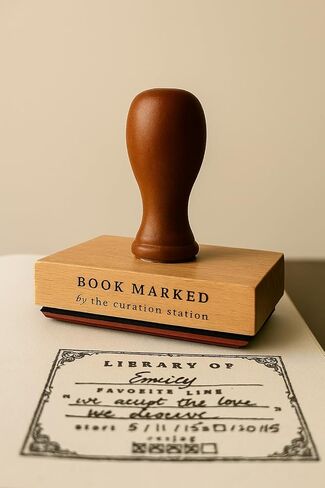 Handcrafted Artisian Book Stamp with Black Ink Pad | Book Stamp | Rating Review Stamp | Library of Personalization | Rate Your Reads | Bookish Gift | Rubber Stamp for Book Lovers & Journal Advocates in Saudi Arabia