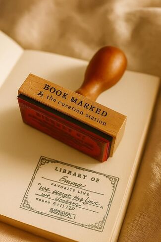 Handcrafted Artisian Book Stamp with Black Ink Pad | Book Stamp | Rating Review Stamp | Library of Personalization | Rate Your Reads | Bookish Gift | Rubber Stamp for Book Lovers & Journal Advocates in Saudi Arabia