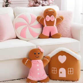 Poen 3 Pcs 11 Inch Christmas Stuffed Animals Set Santa Claus Snowman Reindeer Plush Pillow, Christmas Plush Doll Toys Decorations Stuffed Gift for Family Friends Xmas Party Favors (Retro Style) in Kuwait