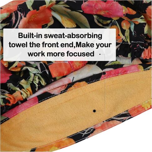 QIYIPASTA Bouffant Scrub Caps Unisex Working Cap Scrub Hats One Size Multi Color (QI02-23N28B) in Saudi Arabia