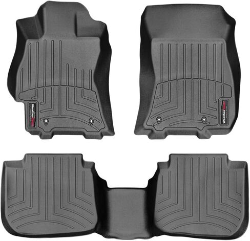 بطانات أرضية مخصصة من Weathertech لسيارة Subaru Legacy، Outback، الصف الأول والثاني (44708-1-2)، أسود in Kuwait