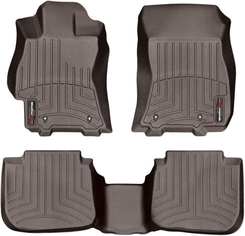 Weathertech Custom Fit FloorLiners for Subaru Legacy, Outback, 1st & 2nd Row (44708-1-2), Black in Kuwait
