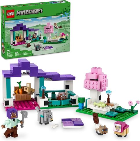 LEGO Minecraft The Animal Sanctuary Building Set, Gaming Toy for Girls and Boys Ages 7 and Up, Gift for Gamers and Kids, Brick Model of The Plains Biome with Popular Minecraft Figures, 21253 in Saudi Arabia