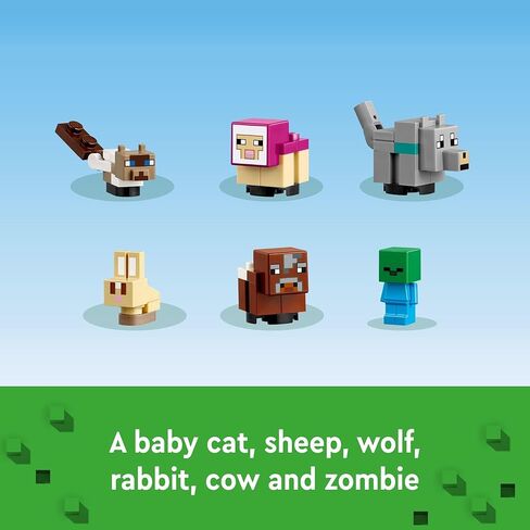 LEGO Minecraft The Animal Sanctuary Building Set, Gaming Toy for Girls and Boys Ages 7 and Up, Gift for Gamers and Kids, Brick Model of The Plains Biome with Popular Minecraft Figures, 21253 in Saudi Arabia