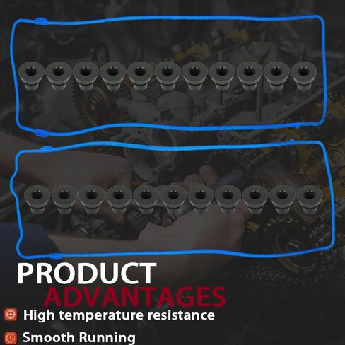 VS50377R High Performance Valve Cover Gasket/Fits Ford Expedition (1997-2002), E-150 Club Wagon (1999-2001), Lincoln Town Car (1991-2002) 4.6L - Sealing, Wear Resistant,Easy Installation in Saudi Arabia