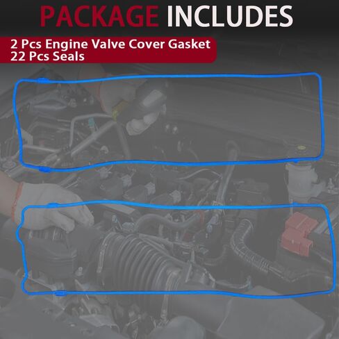 VS50377R High Performance Valve Cover Gasket/Fits Ford Expedition (1997-2002), E-150 Club Wagon (1999-2001), Lincoln Town Car (1991-2002) 4.6L - Sealing, Wear Resistant,Easy Installation in Saudi Arabia