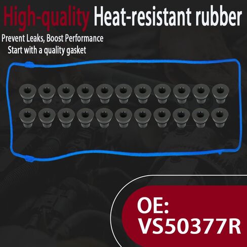 VS50377R High Performance Valve Cover Gasket/Fits Ford Expedition (1997-2002), E-150 Club Wagon (1999-2001), Lincoln Town Car (1991-2002) 4.6L - Sealing, Wear Resistant,Easy Installation in Saudi Arabia