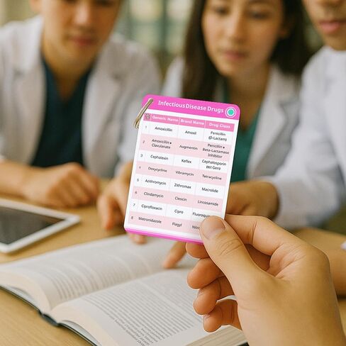 أفضل 200 بطاقة تعليمية مرجعية سريعة للأدوية لعام 2025 - مراجعة سريعة لأساسيات علم الصيدلة لطلاب التمريض وتقنيات الصيدلة والمساعدين الطبيين - دليل الأدوية المرمز بالألوان in Saudi Arabia