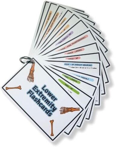 Radiology Flashcard Set (Spine, Upper, Lower) | Xray Positioning Guide | 3 Oblique Rules & Specialty Views | Rad Tech Student Essentials & Gifts (Radiology Flashcard Set [Spine, Upper, Lower]) in Saudi Arabia
