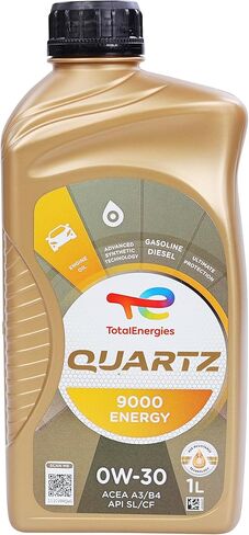 TotalEnergies Quartz 9000 Energy 0W-30 Motor Oil - Low Phosphorus Motor Oil for Gasoline and Diesel Engines - Long Term Protection Premium Full Synthetic Motor Oils - 1 Liter in Saudi Arabia