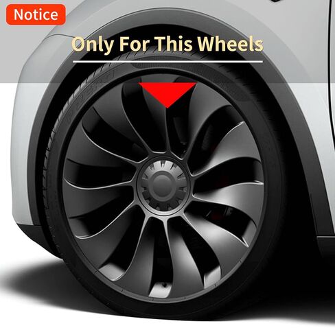 غطاء عجلة طراز Y لـ Tesla 19 بوصة واقي حافة العجلة Hubcap عجلة منع الخدش لعجلة 19 بوصة 4 قطع نموذج Y حافة حامي ABS حماية سهلة التركيب (أبيض، 19 بوصة) in Kuwait