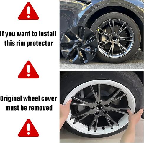 Model Y Wheel Cover for Tesla 19 Inch Wheel Rim Protector Hubcap Wheel Scratch Prevention for 19inch Wheel 4PCS Model Y Rim Protector ABS Protection Easy Installation (White, 19 inch) in Kuwait