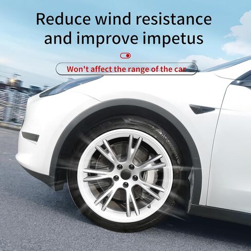 غطاء عجلة طراز Y لـ Tesla 19 بوصة واقي حافة العجلة Hubcap عجلة منع الخدش لعجلة 19 بوصة 4 قطع نموذج Y حافة حامي ABS حماية سهلة التركيب (أبيض، 19 بوصة) in Kuwait