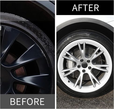 غطاء عجلة طراز Y لـ Tesla 19 بوصة واقي حافة العجلة Hubcap عجلة منع الخدش لعجلة 19 بوصة 4 قطع نموذج Y حافة حامي ABS حماية سهلة التركيب (أبيض، 19 بوصة) in Kuwait