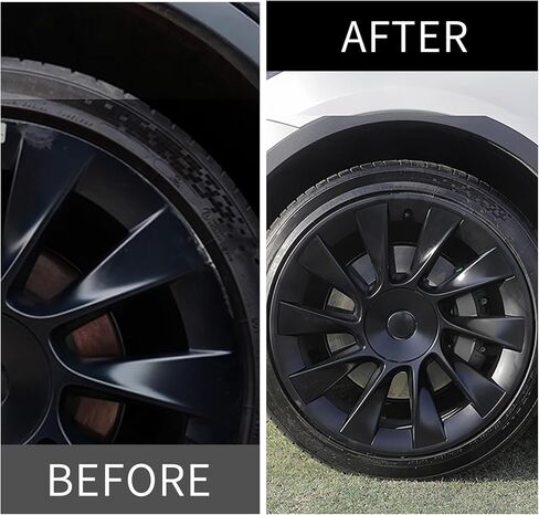 Model Y Wheel Cover for Tesla 19 Inch Wheel Rim Protector Hubcap Wheel Scratch Prevention for 19inch Wheel 4PCS Model Y Rim Protector ABS Protection Easy Installation (White, 19 inch) in Kuwait