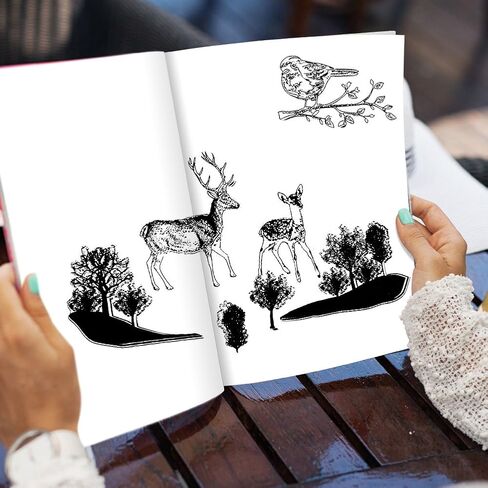 مجموعة طوابع شفافة من السيليكون، سهلة الاستخدام، تصميم محكم، لدفتر القصاصات والبطاقات وديكور المنزل وعشاق الحرف اليدوية والمبتدئين والمشروعات الإبداعية in Saudi Arabia