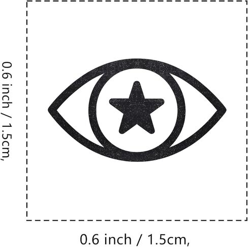 Magic Eye Rubber Stamp, 3/5 Inch Small Mini Stamp for Scrapbooking Card Making Planner in Saudi Arabia
