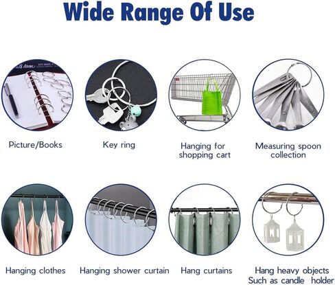 10 Pack Book Binder Rings 1.5 Inch Office Loose Leaf Ring Nickel Plated Silver in Saudi Arabia