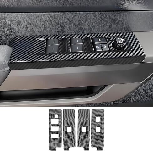 Car Central Control Gear Shift Panel Trim Cover for Toyota Tundra 2022 2023 2024 2025 2026 SR SR5 Limited TRD-Pro Auto Interior Decor Accessories Center Console Protection Frame Carbon Fiber Style in Saudi Arabia