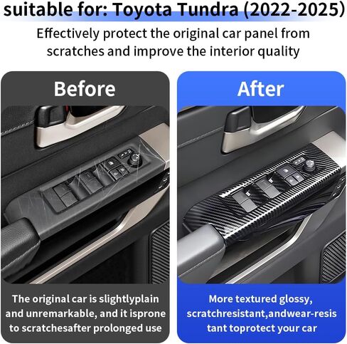 Car Central Control Gear Shift Panel Trim Cover for Toyota Tundra 2022 2023 2024 2025 2026 SR SR5 Limited TRD-Pro Auto Interior Decor Accessories Center Console Protection Frame Carbon Fiber Style in Saudi Arabia