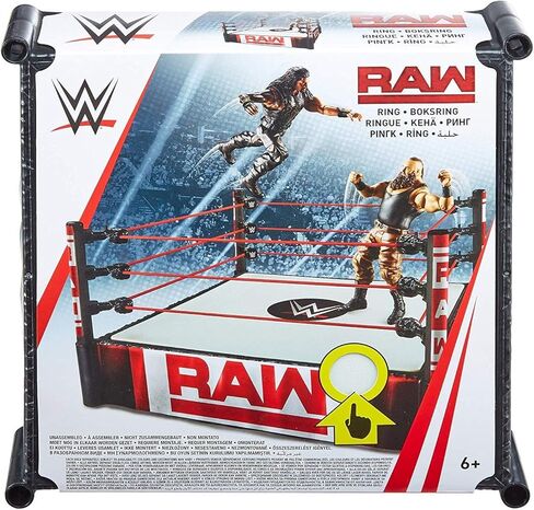 حلقة Mattel WWE Superstar مقاس 14 بوصة مع شعار أصلي وحبال مرنة وحصيرة محملة بنابض للارتداد [حصريًا لأمازون] in Saudi Arabia