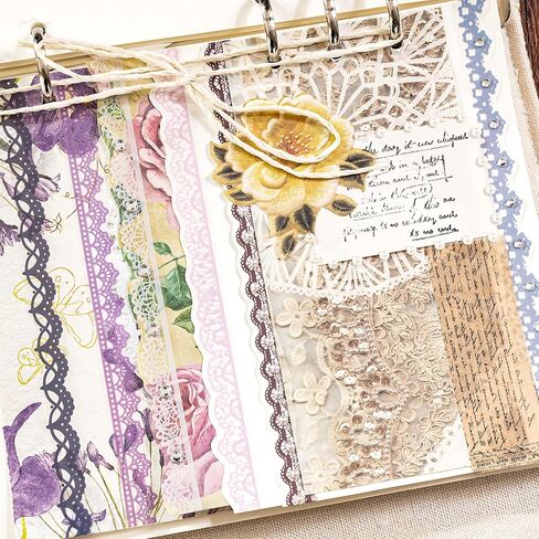 3 حزم ملونة من الدانتيل تقليم ملصق ديكور خمر الدانتيل صائق مع اللؤلؤ لزجة والأحجار الكريمة لسكرابوكينغ يوميات بطاقة دعوة الزفاف صنع الفنون والحرف اليدوية تغليف الهدايا (إيفا) in Kuwait