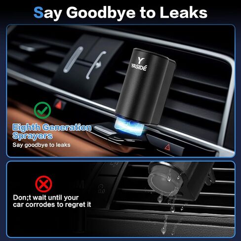 Smart Car Air Freshener, Car Air Freshener Diffuser, 3 adjustable fragrance modes, smart on/off, 8 refill bottles, 4 scents (1 set) in Kuwait