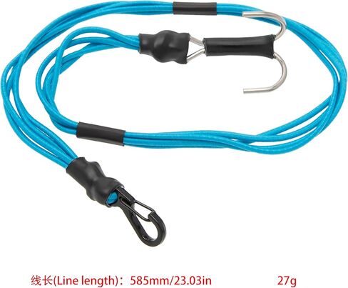 DKKY 1/10 RC ملحقات الزاحف RC Kinetci Winch Strap 20 بوصة حبال النقل مع خطاف مقطورة لـ SCX10 TRX4 1/8 1/10 RC الزاحف (أزرق) in Saudi Arabia