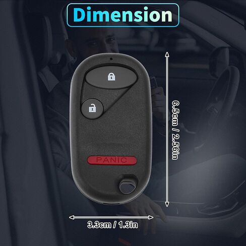 X AUTOHAUX A269ZUA106 433Mhz استبدال مفتاح ذكي عن بعد بدون مفتاح فوب لهوندا سيفيك 1996-2000 لهوندا أكورد 1994-1997 72147S04A01 72147-S04-A02 3 أزرار in Kuwait