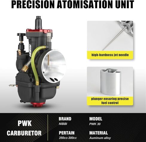 NIBBI PWK30 Carburetor 30mm Carburetor for DirtBike MiniBike Pit Bike GY6 ATV in Saudi Arabia