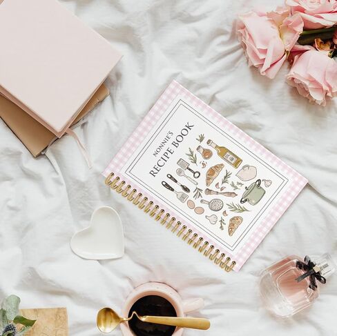 laveliabel Nonnie Gifts Spiral Notebook، كتاب وصفات للكتابة في وصفاتك الخاصة، كتاب طبخ وصفة Nonnie's Nonnie's، دفتر ملاحظات حلزوني لوصفات الجدة للمطبخ، 5.5x8.3 بوصة (وردي) in Kuwait