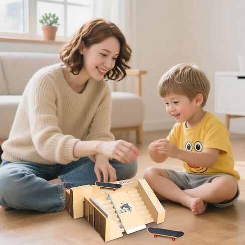 8-in-1 Fingerboard Skate Park Kit with 2 Mini Fingerboards, DIY Finger Skateboard Ramp Set for Kids Ages 5+ in Saudi Arabia