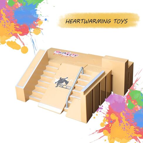 8-in-1 Fingerboard Skate Park Kit with 2 Mini Fingerboards, DIY Finger Skateboard Ramp Set for Kids Ages 5+ in Saudi Arabia