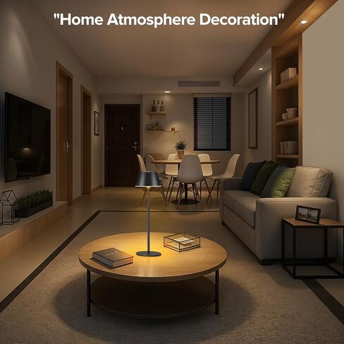 مصابيح طاولة لاسلكية، مصباح LED يعمل بالبطارية القابلة لإعادة الشحن مع ارتفاعين قابلين للتعديل و3 ألوان تعتيم بدون خطوات، مصباح مكتبي لاسلكي للتحكم باللمس للمطعم والحانات والمقاهي (مجموعة سوداء من 1) in Kuwait