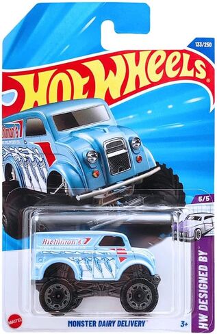 Hot Wheels Monster Dairy Delivery HYX93 HW Designed by 5/5 Short Card Blue Van Mattel 2025 1:64 in Saudi Arabia