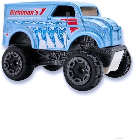 Hot Wheels Monster Dairy Delivery HYX93 HW Designed by 5/5 Short Card Blue Van Mattel 2025 1:64 in Saudi Arabia
