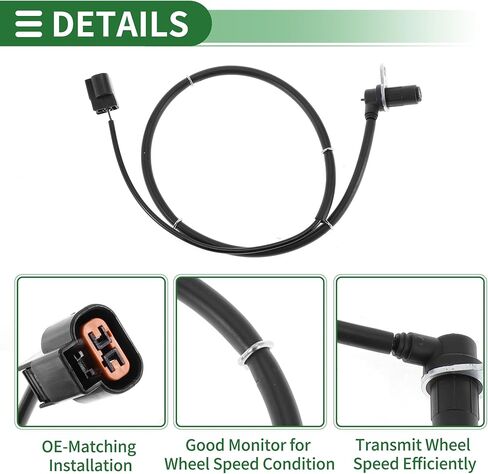 Motoforti ABS عجلة السرعة الاستشعار ABS الاستشعار نظام الفرامل المضادة للانغلاق الاستشعار لميتسوبيشي باجيرو 2009-2016 No.4670A190 الجبهة اليمنى in Kuwait