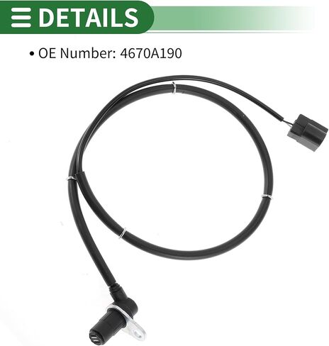 Motoforti ABS عجلة السرعة الاستشعار ABS الاستشعار نظام الفرامل المضادة للانغلاق الاستشعار لميتسوبيشي باجيرو 2009-2016 No.4670A190 الجبهة اليمنى in Kuwait