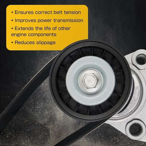 Complete Serpentine Belt Drive Kit Compatible with Chevy Silverado/GMC Sierra 1500-3500, Suburban, Tahoe, Yukon, Escalade 2002-2008 Belt Tensioner Kit – Replaces OE 12609719, 12555609 in Saudi Arabia