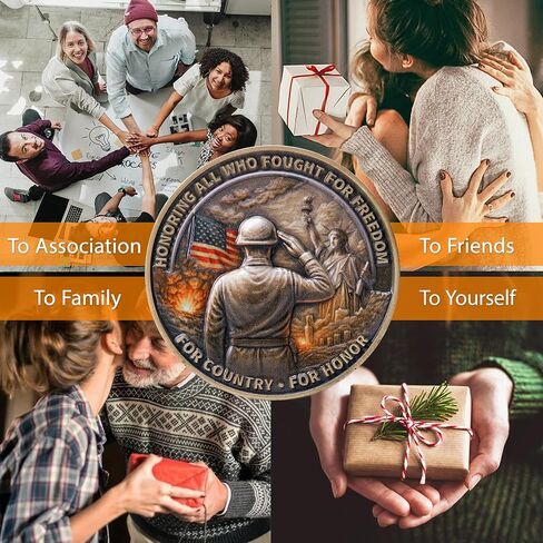 تحية الجندي وليبرتي إيجل قدامى المحاربين تحدي عملة تكريم جميع الذين خدموا ميدالية تذكارية رمز تحية للخدمة والتضحية هدية تذكارية عسكرية تذكارية للرجال والنساء in Saudi Arabia