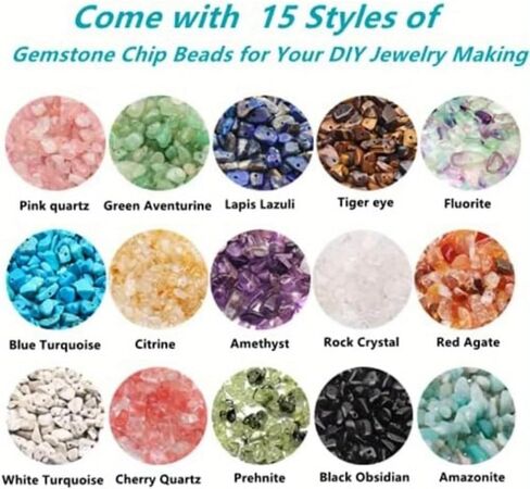 450pcs Natural Crystal Chip Bulk Multicolor Random Assorted Mixed Beads with Hole Gemstone and Stone for DIY Crafts Bracelet Necklace in Saudi Arabia