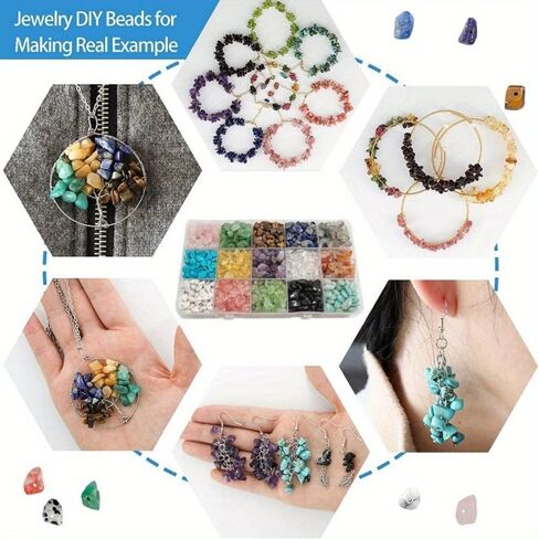 450pcs Natural Crystal Chip Bulk Multicolor Random Assorted Mixed Beads with Hole Gemstone and Stone for DIY Crafts Bracelet Necklace in Saudi Arabia