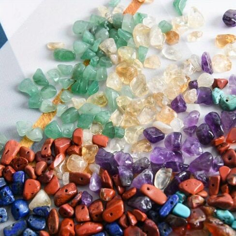450pcs Natural Crystal Chip Bulk Multicolor Random Assorted Mixed Beads with Hole Gemstone and Stone for DIY Crafts Bracelet Necklace in Saudi Arabia