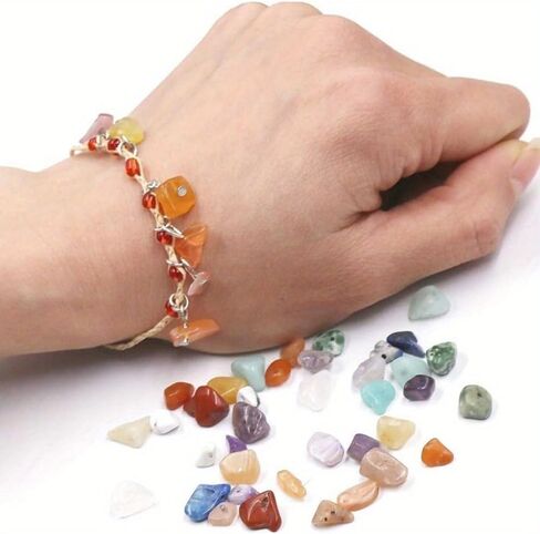 450pcs Natural Crystal Chip Bulk Multicolor Random Assorted Mixed Beads with Hole Gemstone and Stone for DIY Crafts Bracelet Necklace in Saudi Arabia