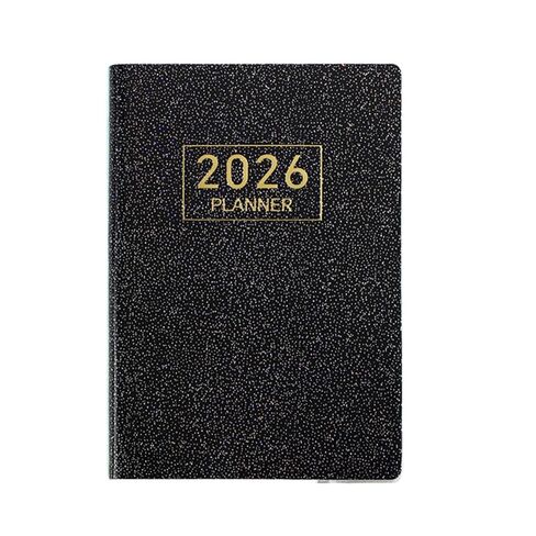 2026 A7 Pocket Planner - 128-Page Daily Diary Notebook, Laser Leather Hard Shell, Thick Paper for Daily/Work Planning (Purple) in Saudi Arabia