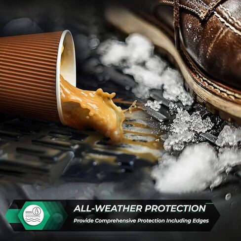 مازدا 3 2010-2013 سجادات أرضية مطاطية ثلاثية الأبعاد مقاسة بالليزر بطانات أرضية مناسبة لجميع الأحوال الجوية شديدة التحمل مقاومة للماء وعديمة الرائحة وغير قابلة للانزلاق (أمامي وخلفي، أسود) in Kuwait